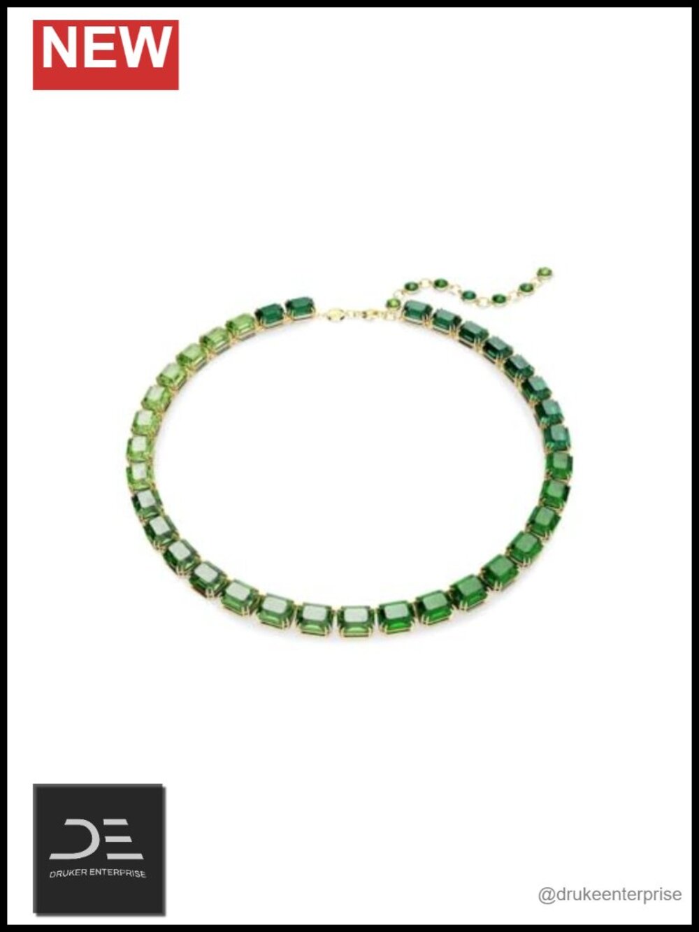 Swarovski Millenia Gold-Plated Tennis Necklace 22in Lobster Clasp